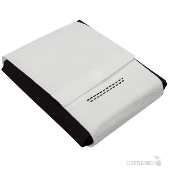 Opvouwbare boodschappentas met drukknoop 80 gr/m2 zwart