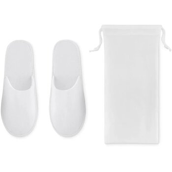 Hotelslippers in pouch Wit