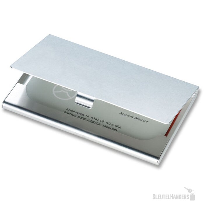 Aluminium visitekaarthouder Zilver