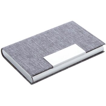 Visitekaarthouder Met Rpet Bekleding Grijs