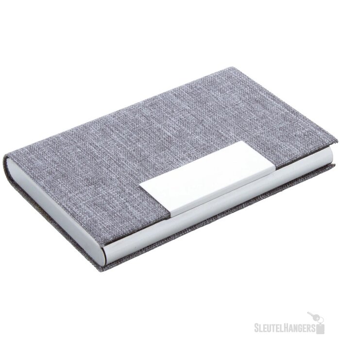 Visitekaarthouder Met Rpet Bekleding Grijs