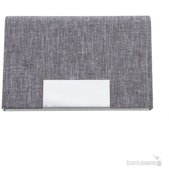 Visitekaarthouder Met Rpet Bekleding Grijs