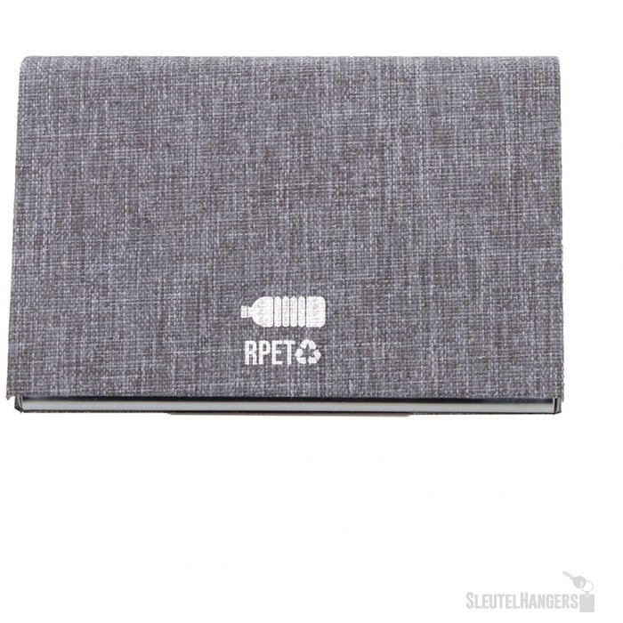 Visitekaarthouder Met Rpet Bekleding Grijs
