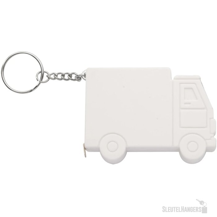 Sleutelhanger Rolmaat In Vrachtauto-Vorm Wit