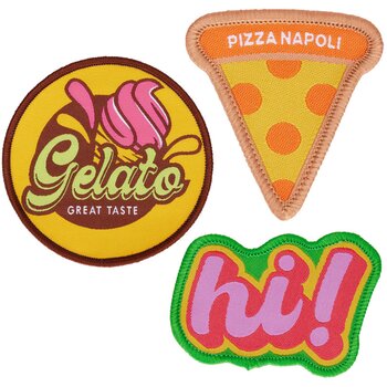 Geweven patches in eigen vorm