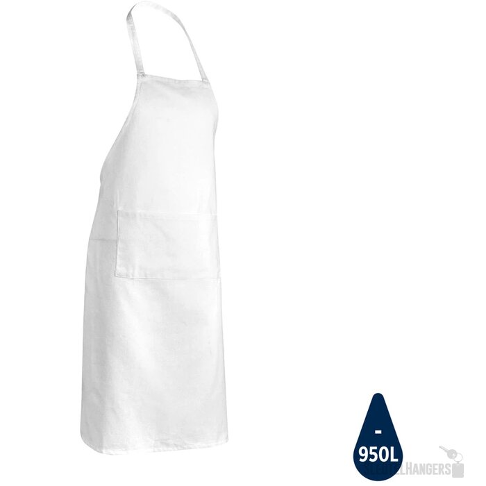 Impact AWARE™ gerecycled katoenen schort 180gr wit