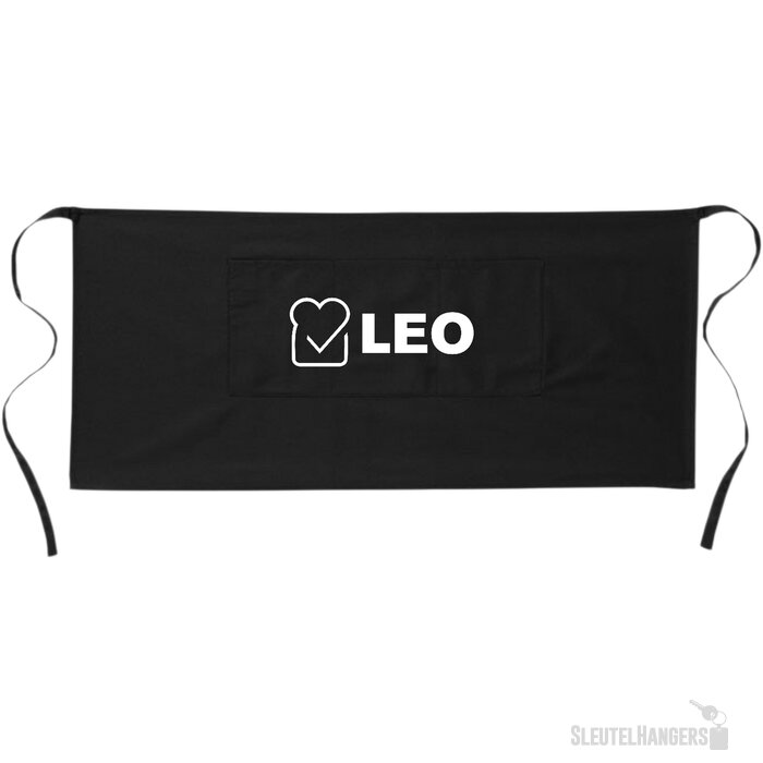 Korte keukenschort 195 g/m2 Jared zwart