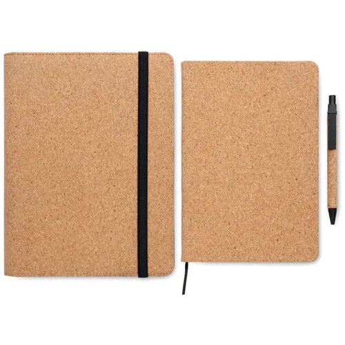 Kurk portfolio met sluitband (A5) Beige