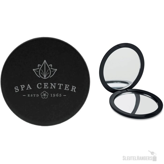 Make-up spiegeltje met dubbele spiegel Zwart