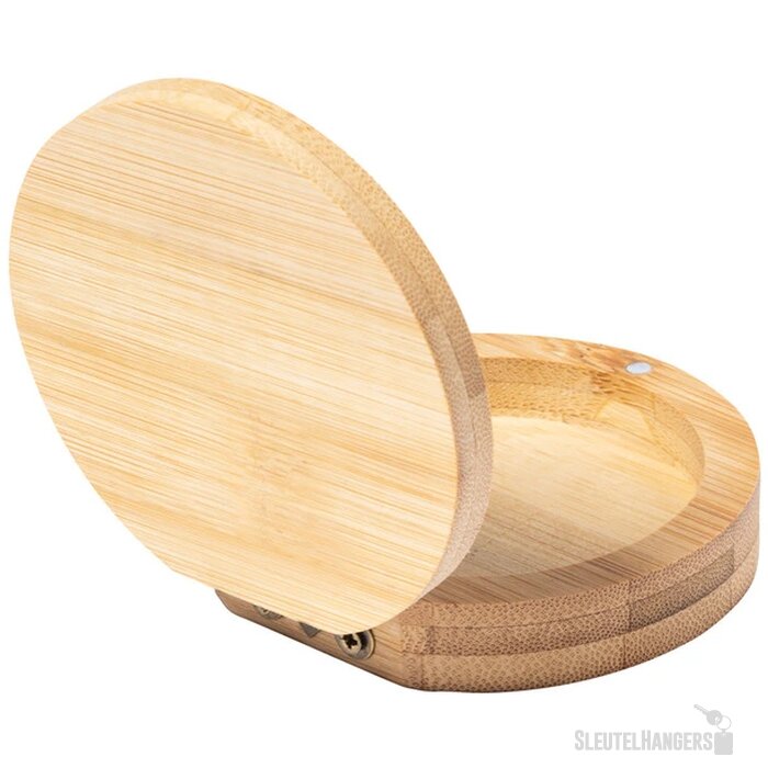 Bamboe sieradendoos met spiegel Naturel