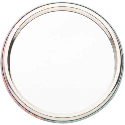 Button Met Spiegel Zilver