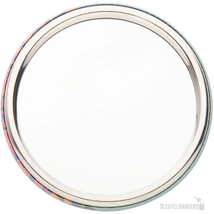 Button Met Spiegel Zilver