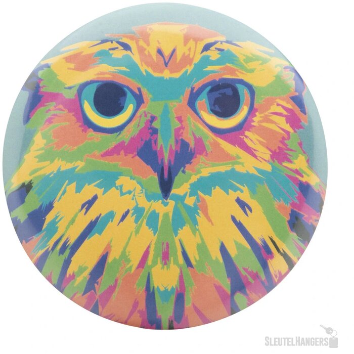 Button Met Spiegel Zilver