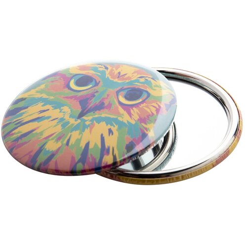 Button Met Spiegel Zilver