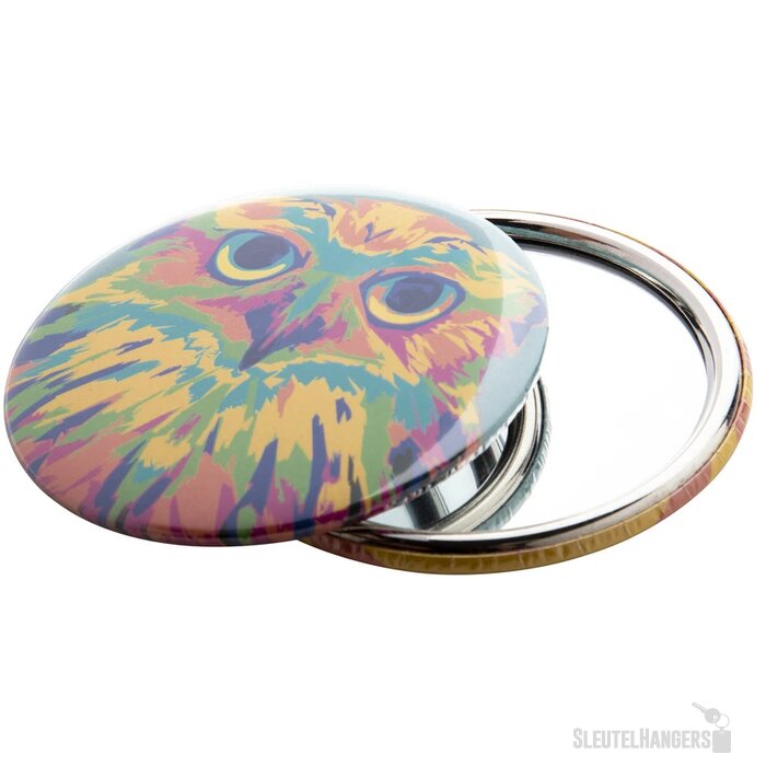 Button Met Spiegel Zilver