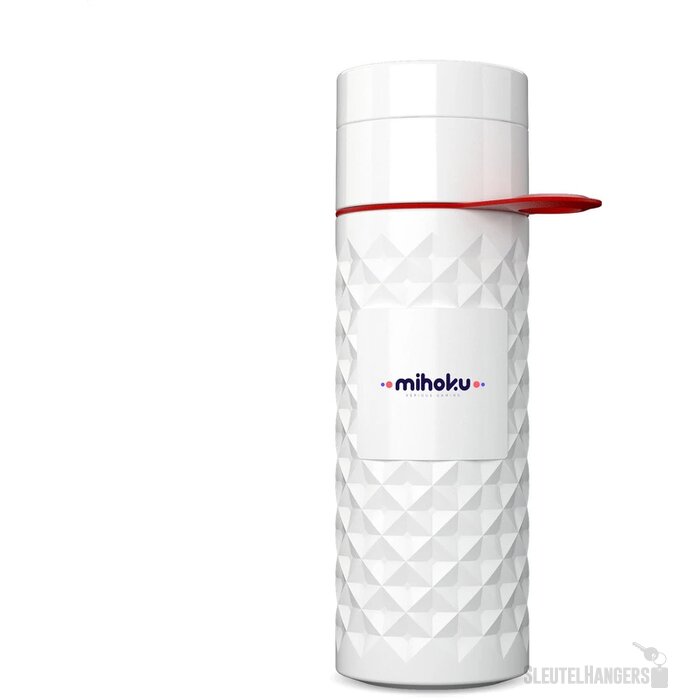 Join The Pipe Waterfles Met Diamantpatroon (500 Ml) Wit/Rood