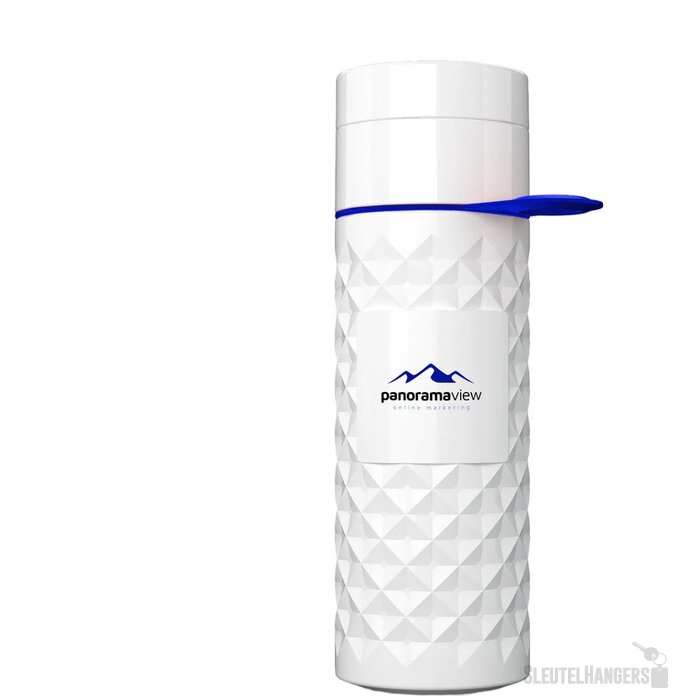 Join The Pipe Waterfles Met Diamantpatroon (500 Ml) Blauw