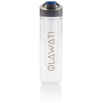 Waterfles met infuser blauw