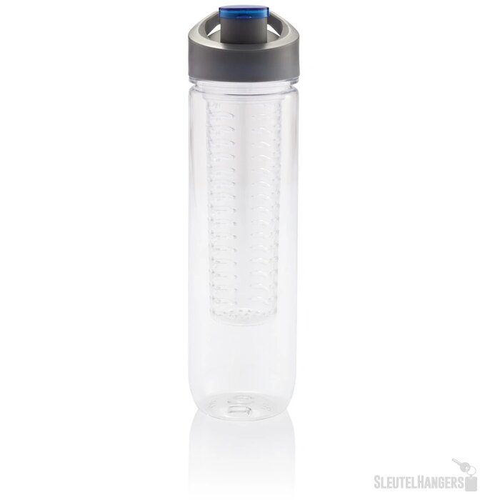 Waterfles met infuser blauw