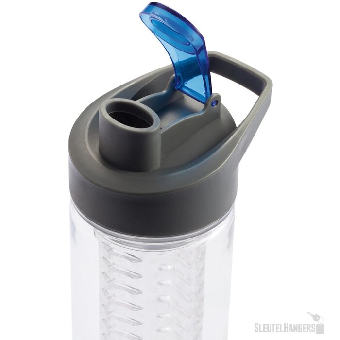 Waterfles met infuser blauw