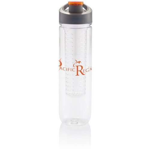 Waterfles met infuser oranje