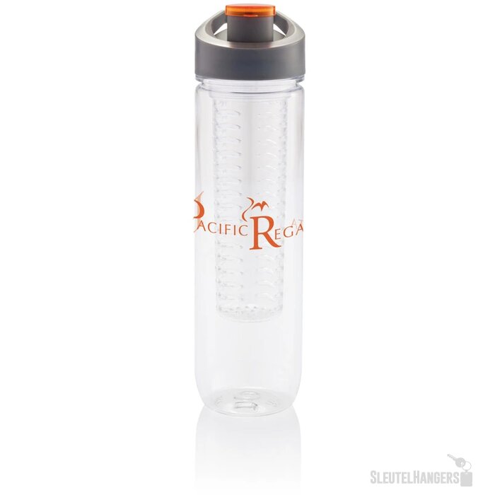 Waterfles met infuser oranje