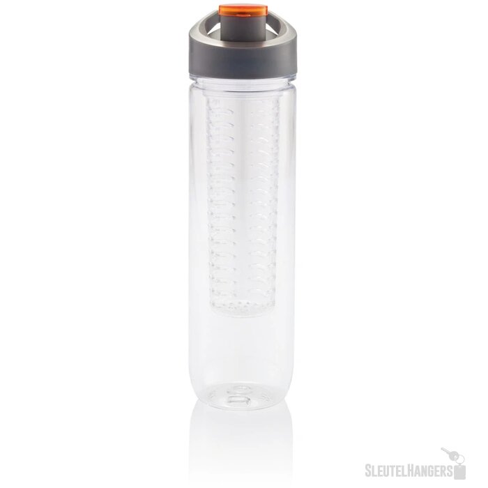 Waterfles met infuser oranje
