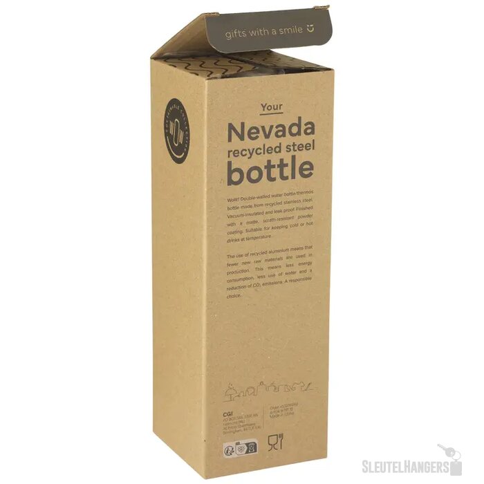Nevada Rcs Recycled Steel Bottle 500 Ml Drinkfles Grijs