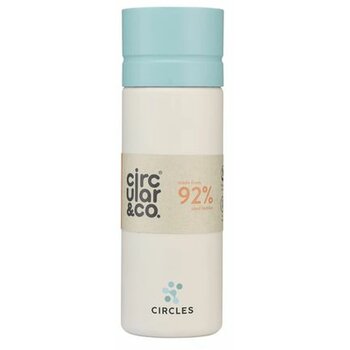 Circular&Co Reusable Bottle Waterfles Crème/Blauw
