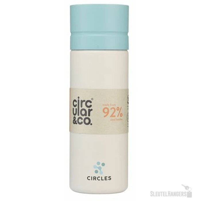Circular&Co Reusable Bottle Waterfles Crème/Blauw