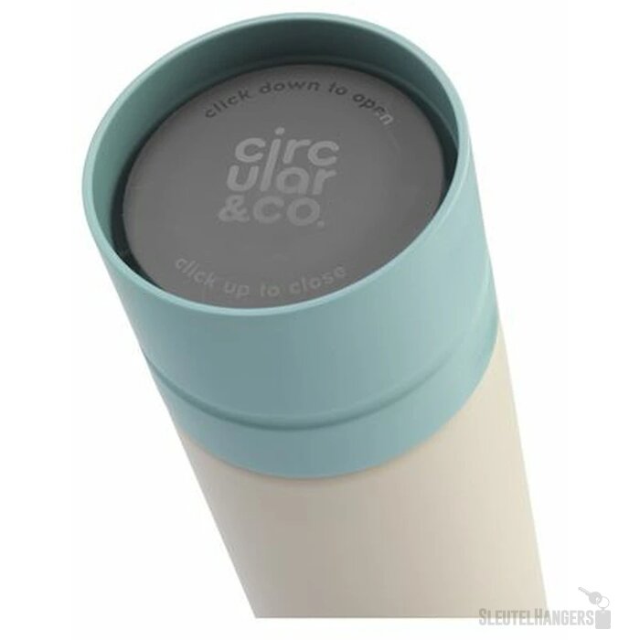 Circular&Co Reusable Bottle Waterfles Crème/Blauw