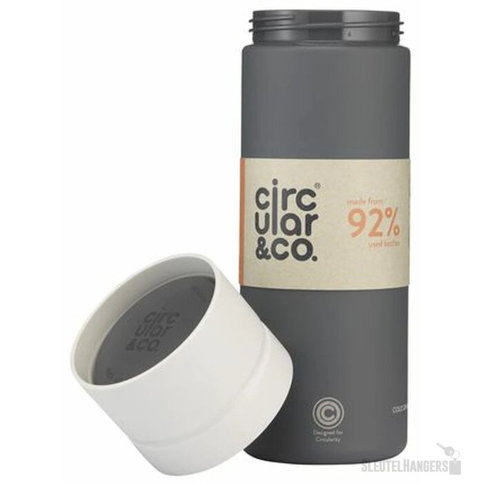 Circular&Co Reusable Bottle Waterfles Grijs/Cremé