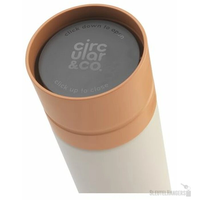 Circular&Co Reusable Bottle Waterfles Crème/Oranje