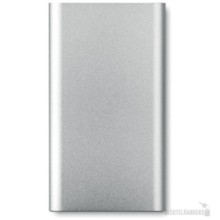 Draadloze aluminium powerbank (4.000 mAh) Zilver