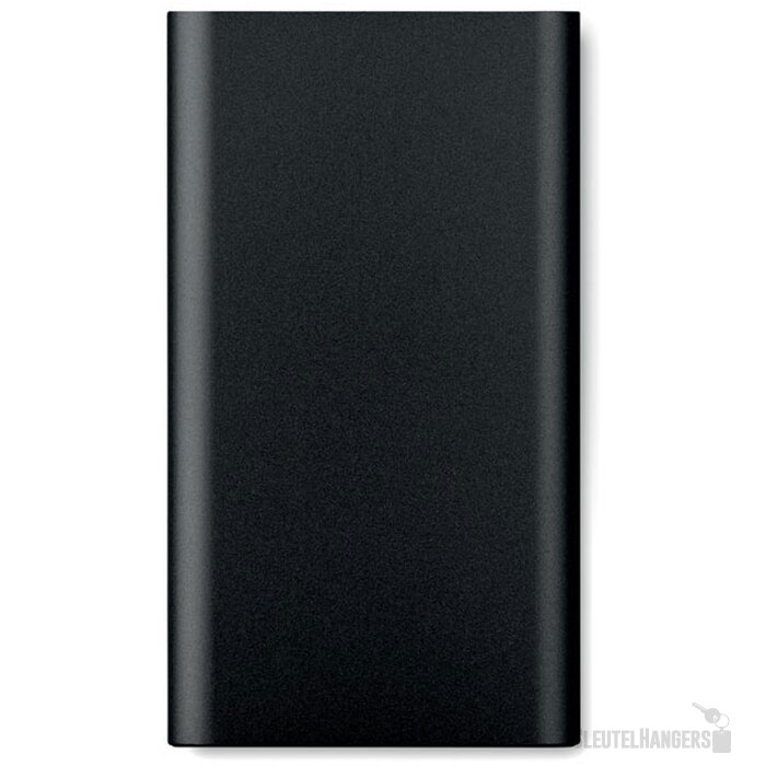 Draadloze aluminium powerbank (4.000 mAh) Zwart