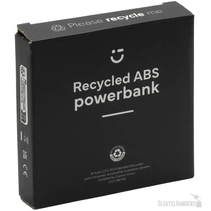Compact Recycled Powerbank (5.000 mAh) Zwart