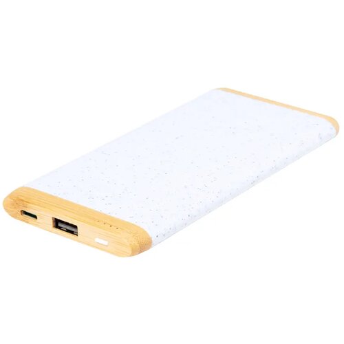 Ecologische powerbank (5.000 mAh) Wit