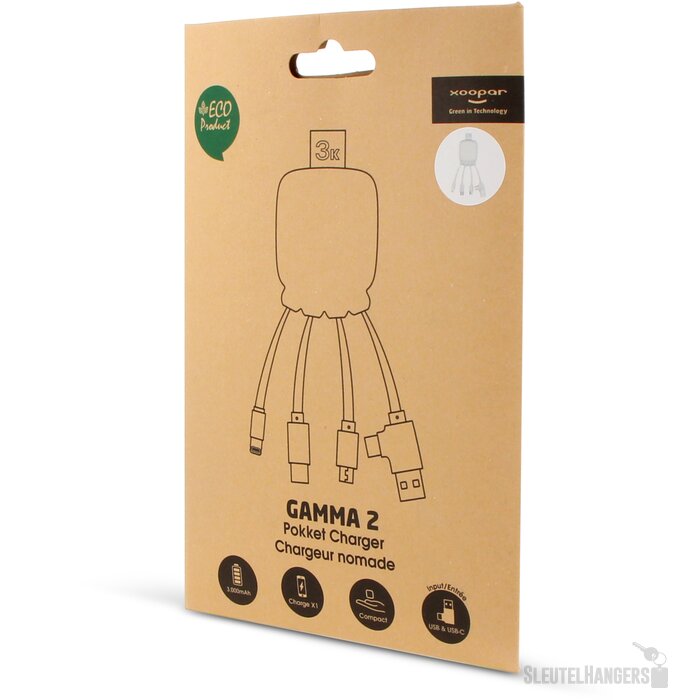 3192 | Xoopar Octopus Gamma 2 Bio Charging cable with 3.000mAh Powerbank wit