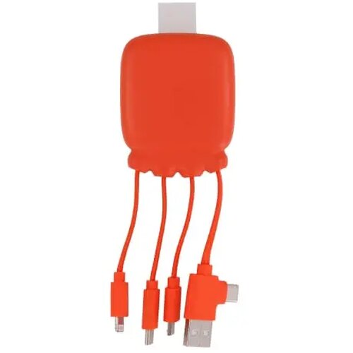 3192 | Xoopar Octopus Gamma 2 Bio Charging cable with 3.000mAh Powerbank oranje