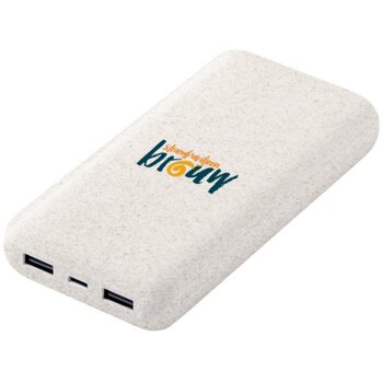 Ecologische powerbank (20.000 mAh) Naturel