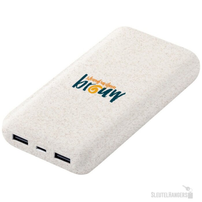 Ecologische powerbank (20.000 mAh) Naturel