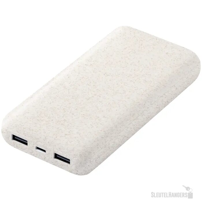Ecologische powerbank (20.000 mAh) Naturel
