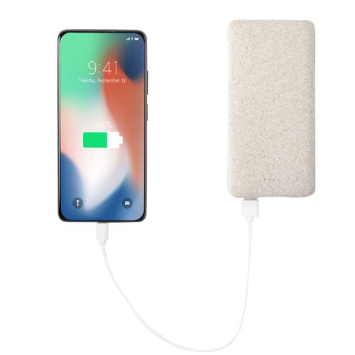 Ecologische powerbank (20.000 mAh) Naturel
