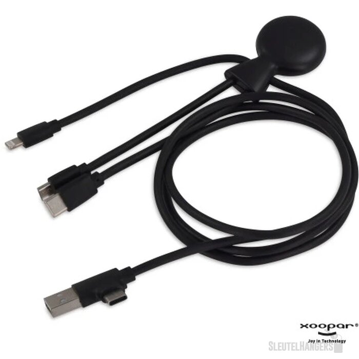 3199 | Xoopar Mr. Bio Powerbank and cable pack 7.000mAh zwart