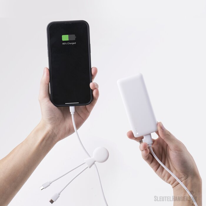 3199 | Xoopar Mr. Bio Powerbank and cable pack 7.000mAh zwart