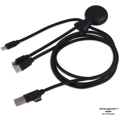 3199 | Xoopar Mr. Bio Powerbank and cable pack 7.000mAh zwart