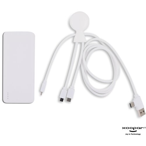 3199 | Xoopar Mr. Bio Powerbank and cable pack 7.000mAh wit