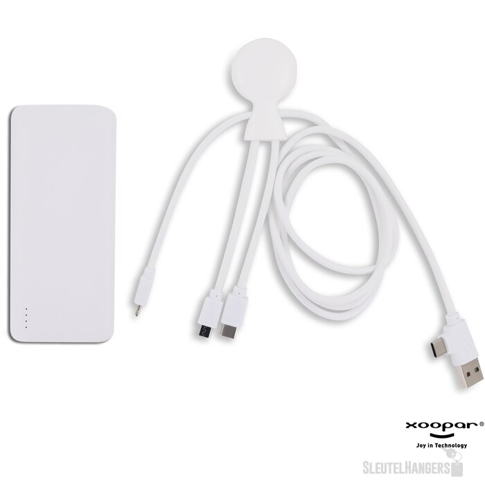 3199 | Xoopar Mr. Bio Powerbank and cable pack 7.000mAh wit