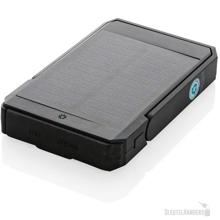 Solar powerbank met standaard (5.000 mAh) Zwart
