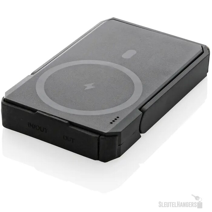 Solar powerbank met standaard (5.000 mAh) Zwart